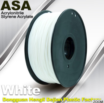 สีขาว ASA Filament / Anti Ultraviolet 1.75 มม. Filament สำหรับเครื่องพิมพ์ 3D