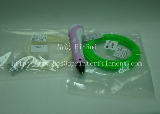 Fluorescent 1.75mm ABS / PLA / HIPS Filament For 3D Printers Pen , Customized