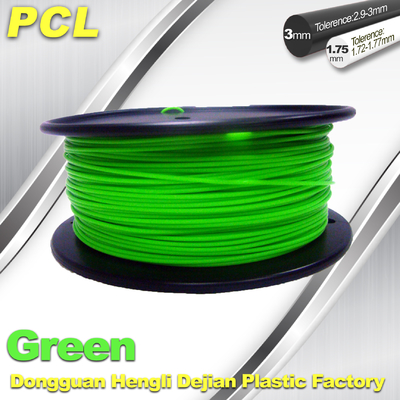 สีเขียวอุณหภูมิต่ำเครื่องพิมพ์ 3D, 1.75 / 3.0mm PCL Filament