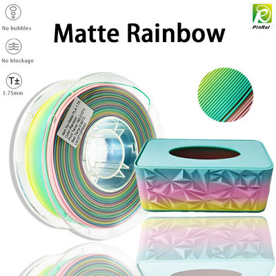 PINRUI 3D Printer สายใย PLA Matte Rainbow 1.75 มม. 1 กิโลกรัม หลายสี เหมาะกับเครื่องพิมพ์ FDM ส่วนใหญ่