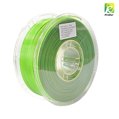 PINRUI 1 กก. เส้นใย PLA พิมพ์ 3 มิติ เปลี่ยนสีตามอุณหภูมิสองสี เส้นไหมเปลี่ยนสีตามความร้อนสำหรับแท่งพลาสติก