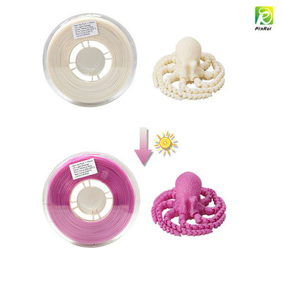 PINRUI PLA 3D Printer Filament, UV หรือแสงอาทิตย์เปลี่ยนสี สี PLA Filament 1.75mm ความแม่นยําของมิติ +/- 0.03 mm